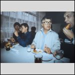 Leons Balodis (Latvia). Composer Raimonds Pauls in a local cafe on his way to work at Riga radio